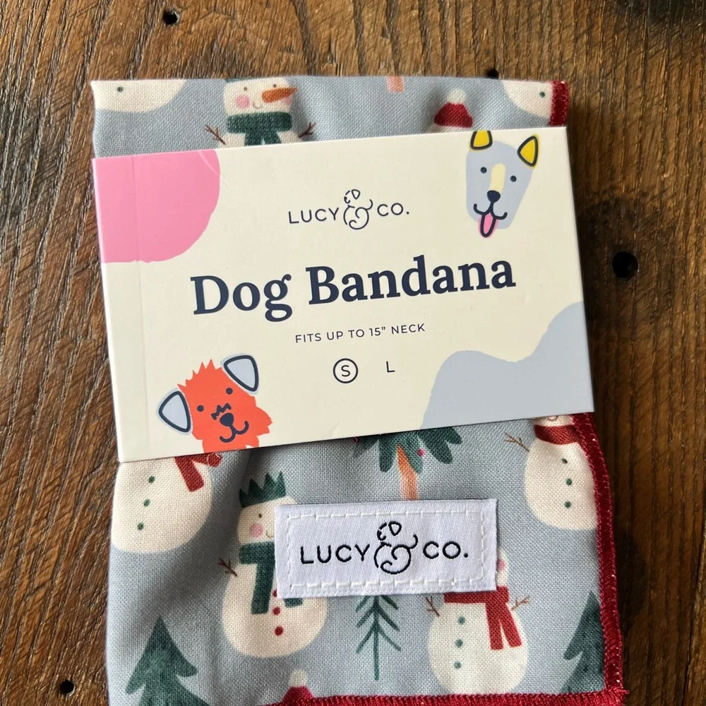 NWT - Lucy & Co Dog Bandana - S - Holiday
